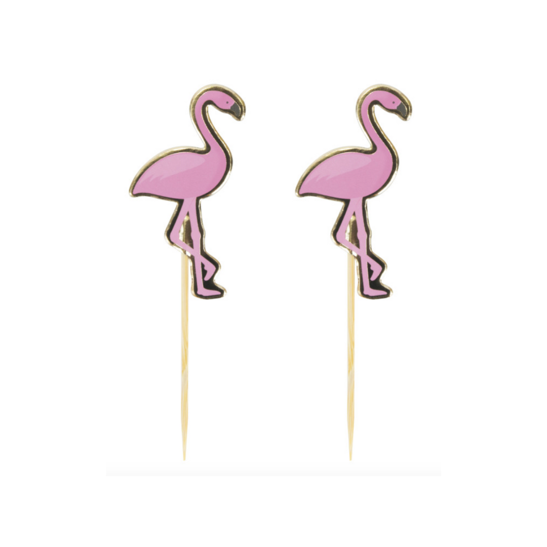 10 pics à cocktail Flamant rose