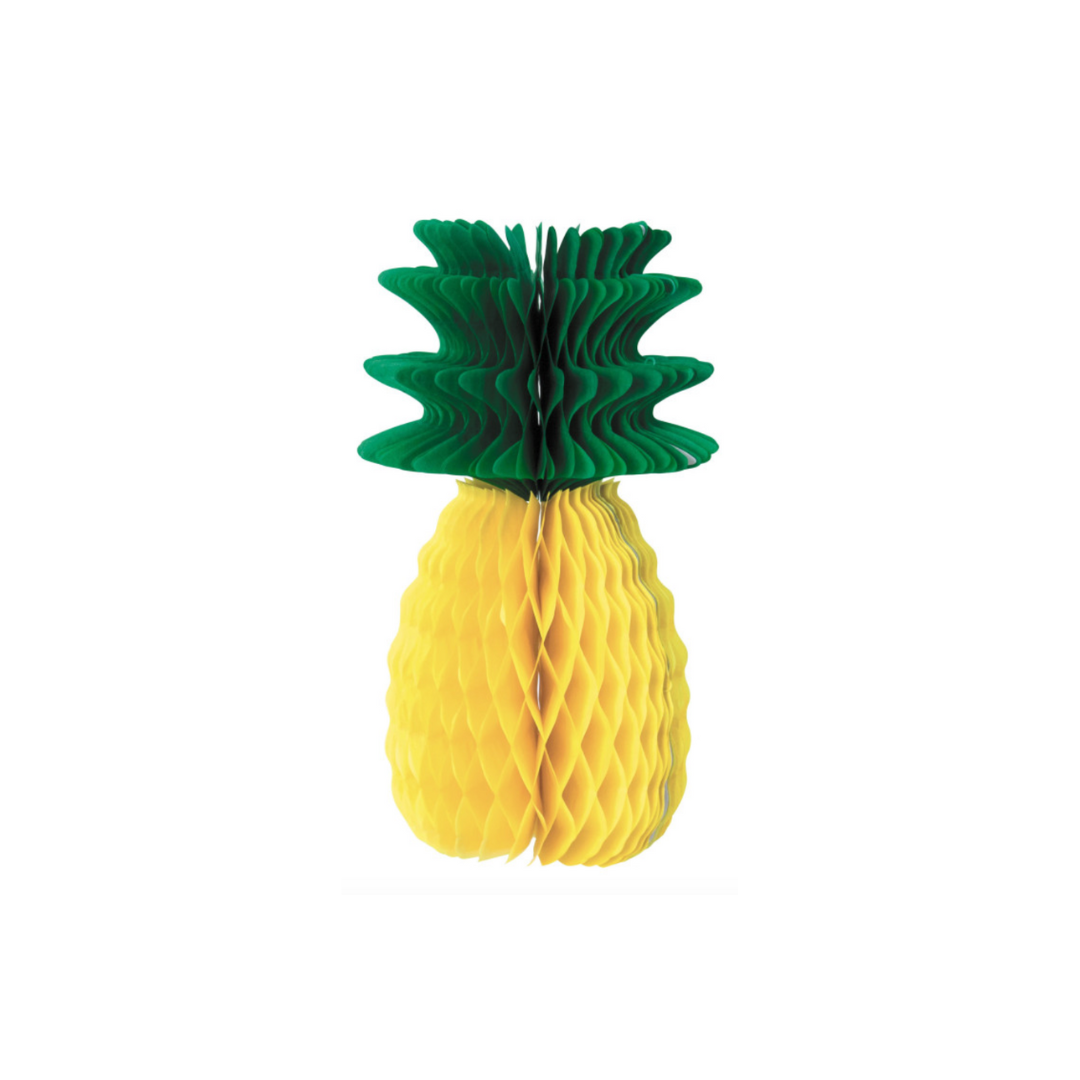 Mini ananas alvéole jaune et vert - 20cm