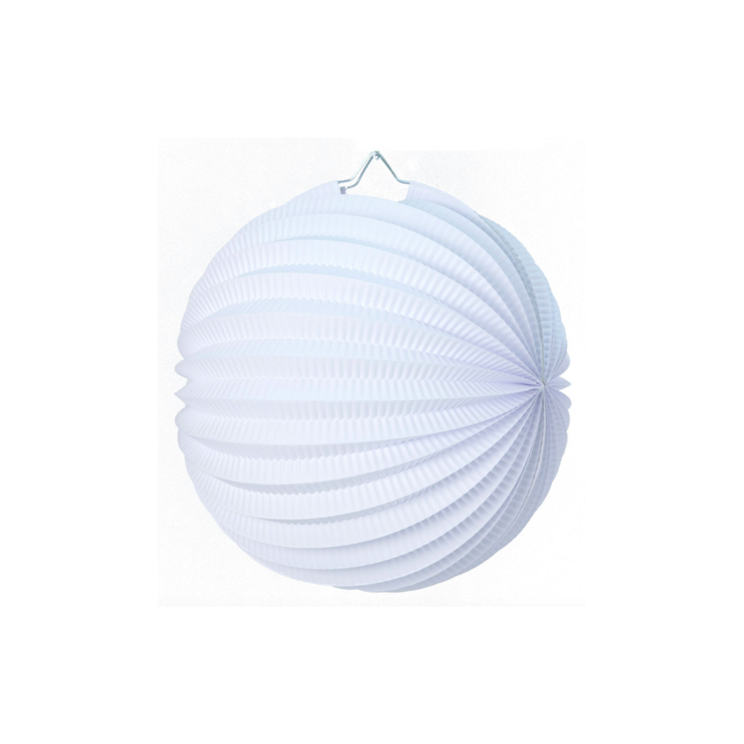 Lampion rond blanc 20 cm