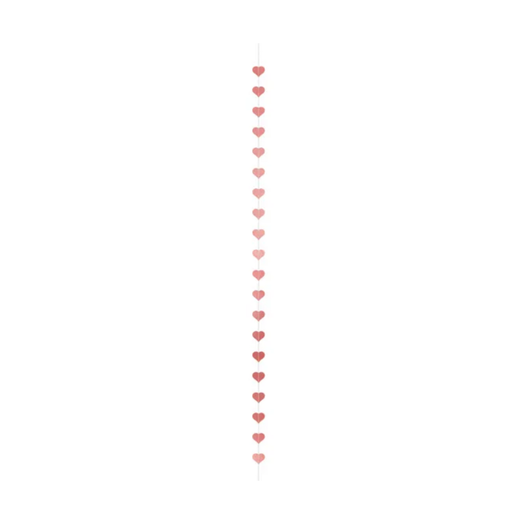 Guirlande coeurs rose gold - 3.5m