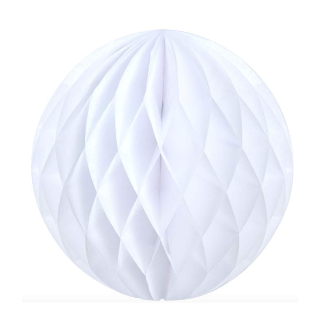 Boule alvéolée 30cm blanche