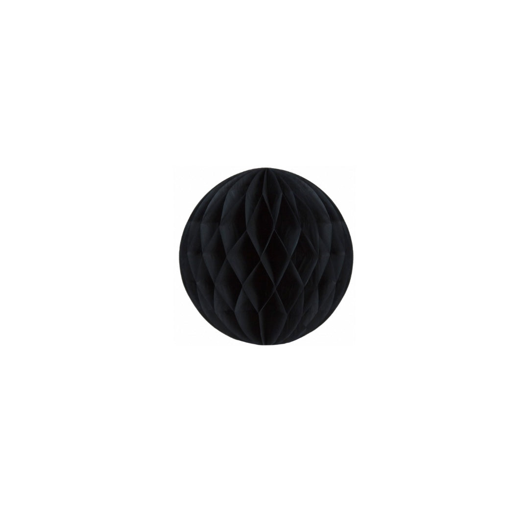 Boule alvéolée noire 12 cm