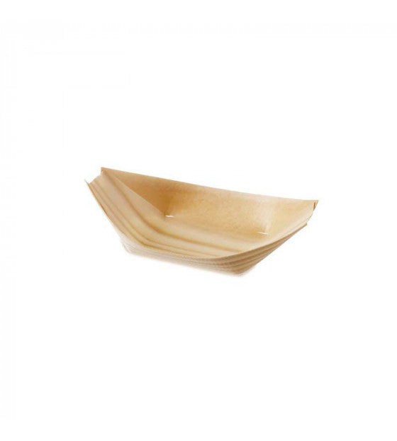 2 pirogues en bois - 12 cm