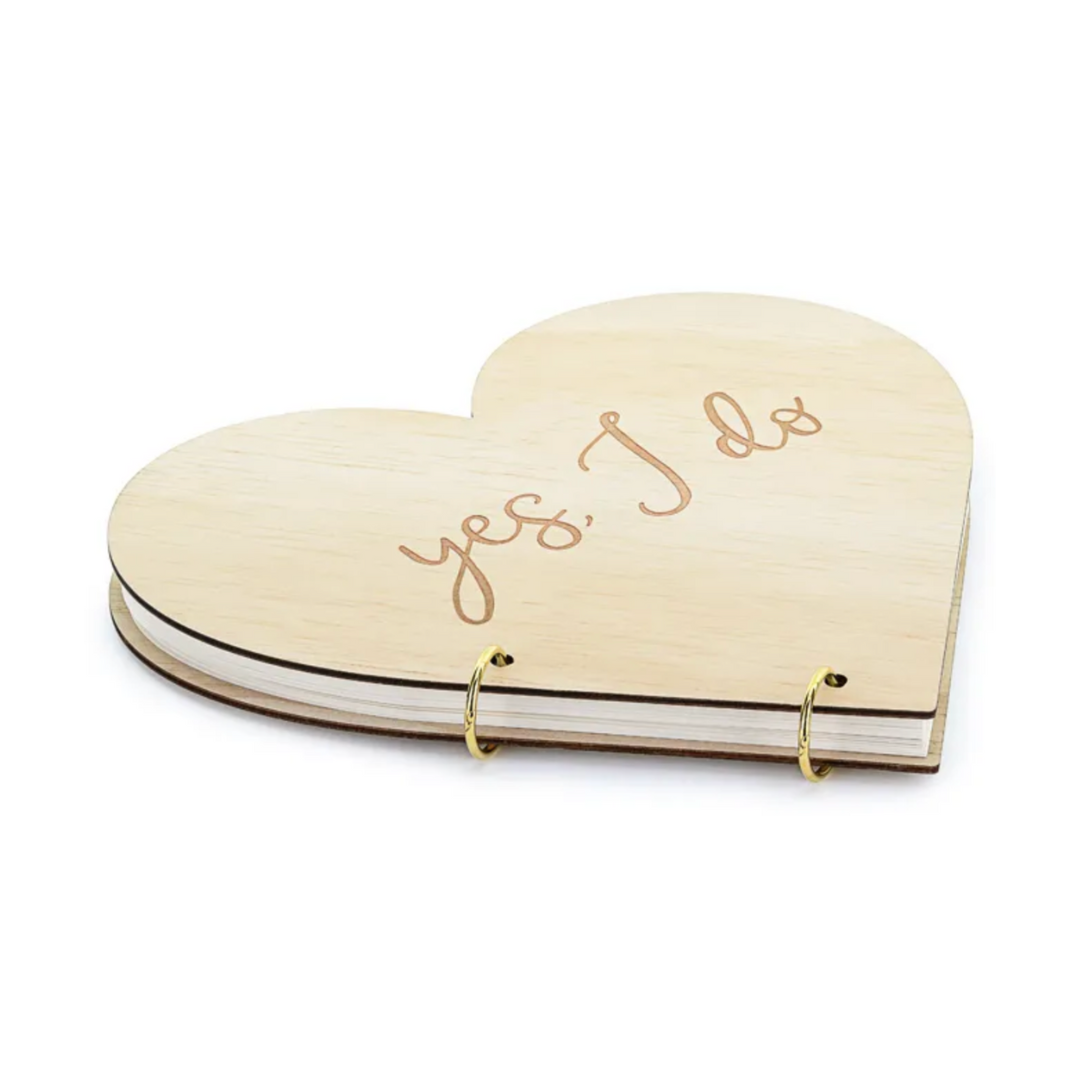 Livre d'or en bois Coeur - 26,5X25cm