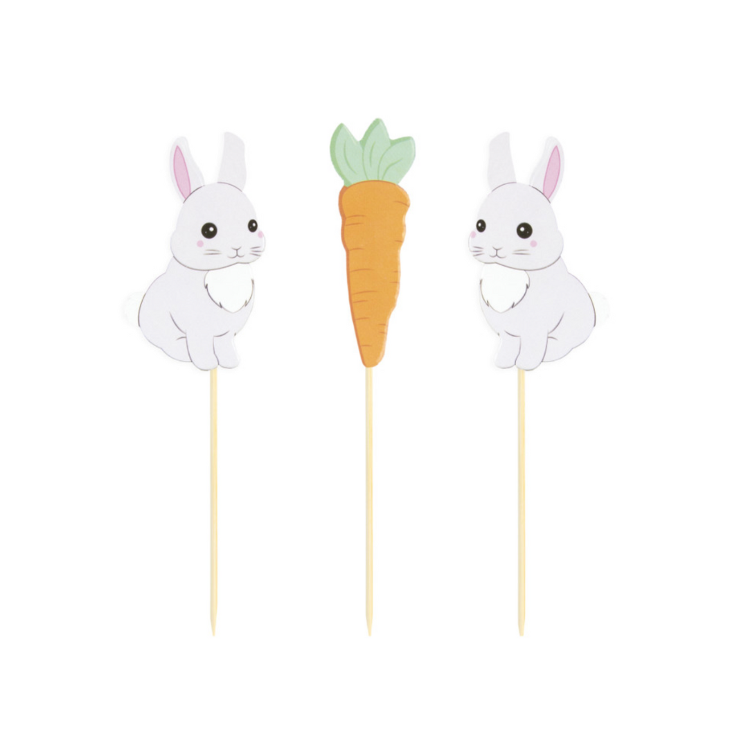 3 cake toppers Lapinou