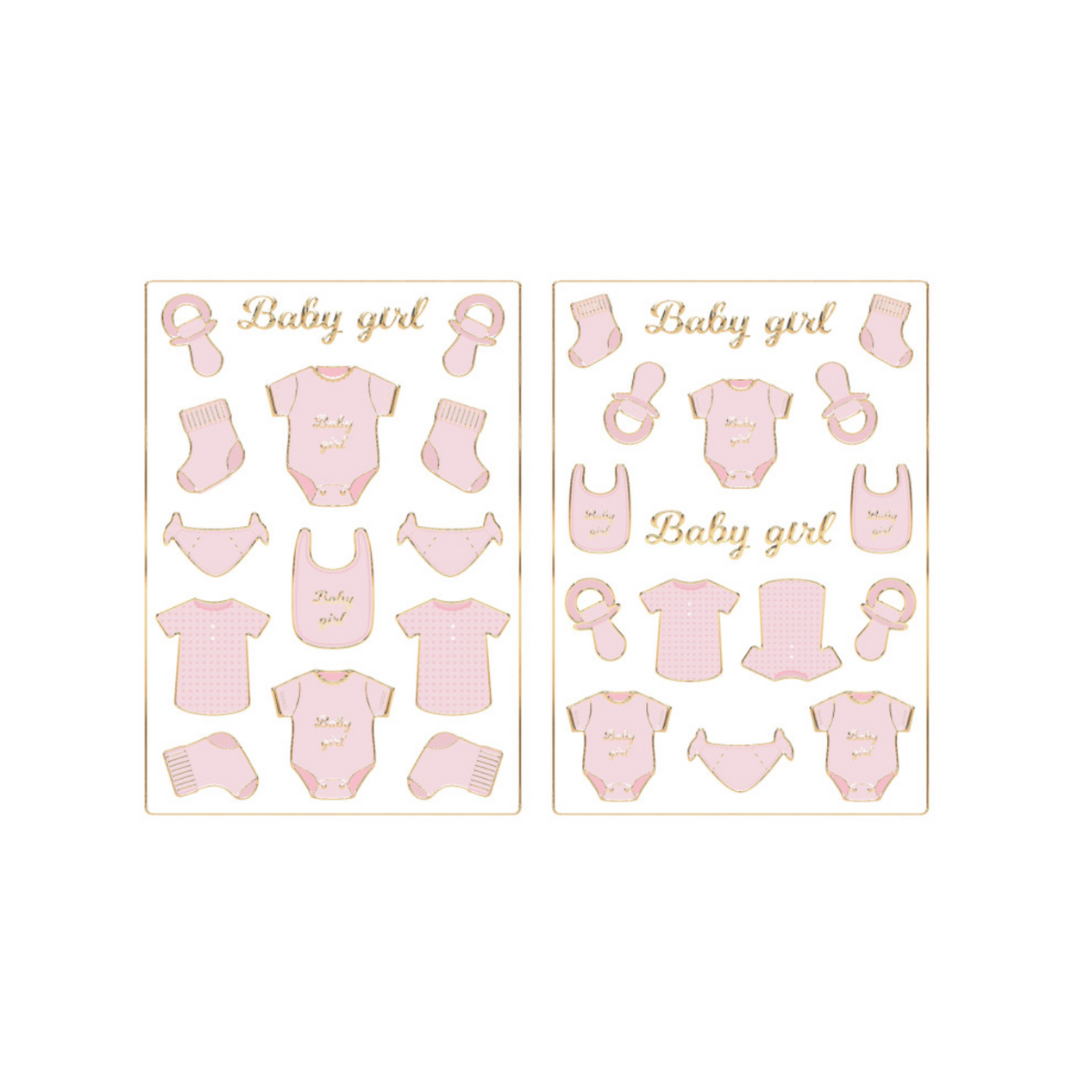 Set de 30 stickers baby girl