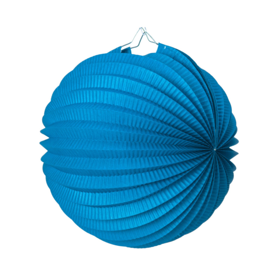 Lampion rond bleu canard - 30cm