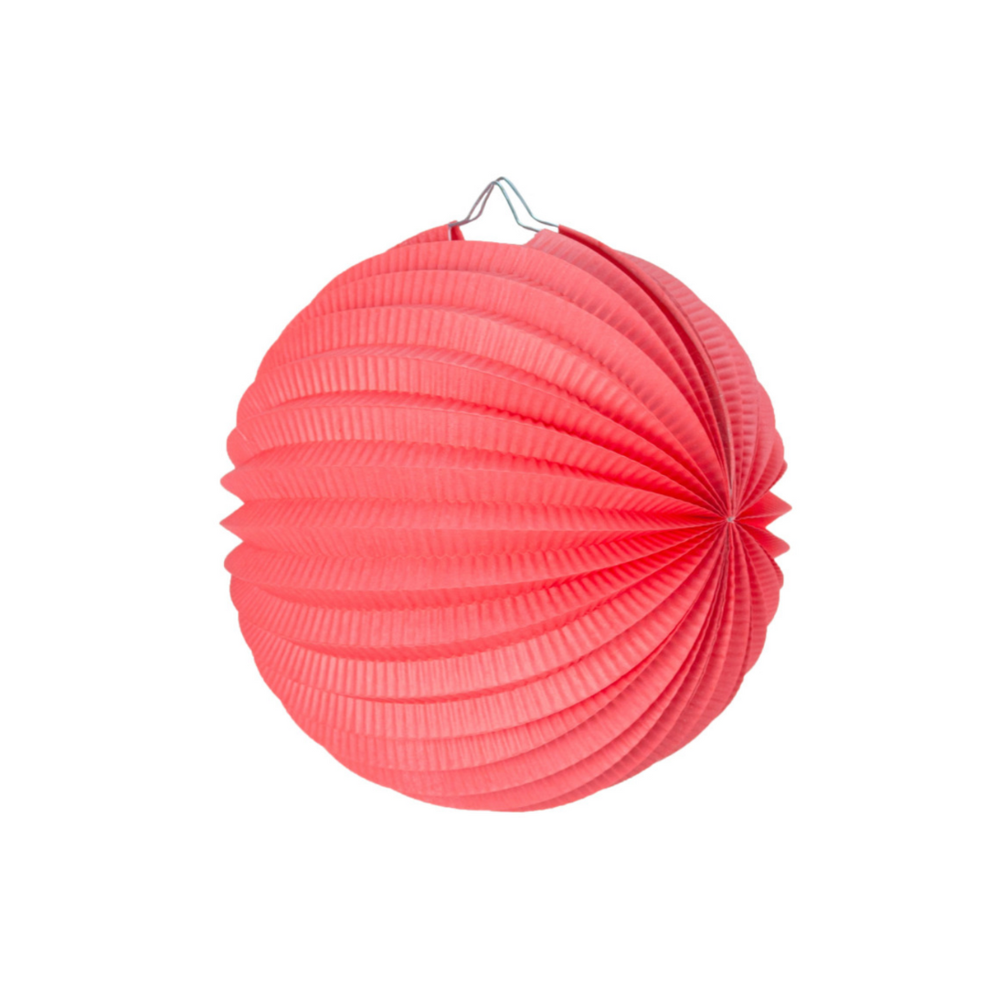 Lampion rond corail - 20cm