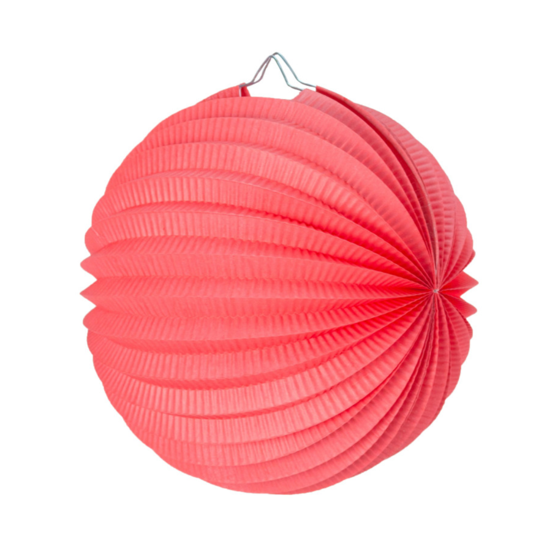 Lampion rond corail - 30cm