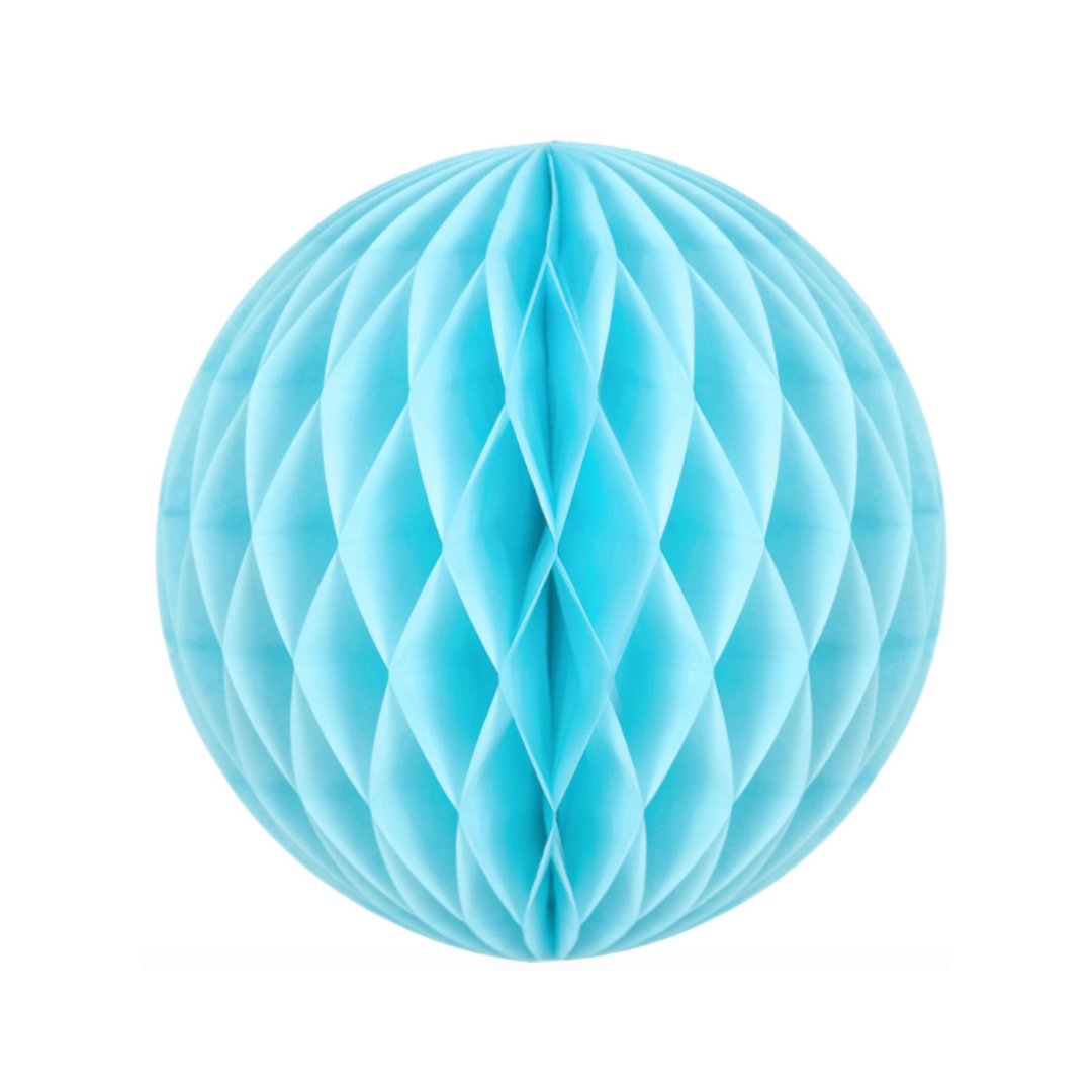 Boule alvéolée 20cm bleu dragée