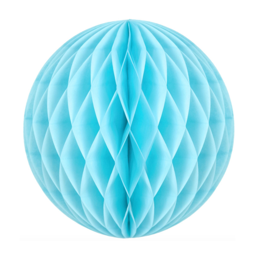 Boule alvéolée 30cm bleu dragée