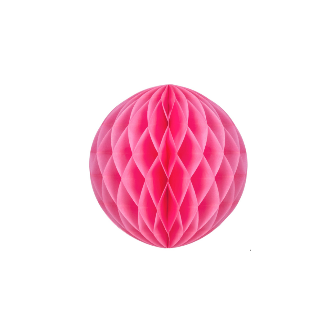 Boule alvéolée 12cm neon rose