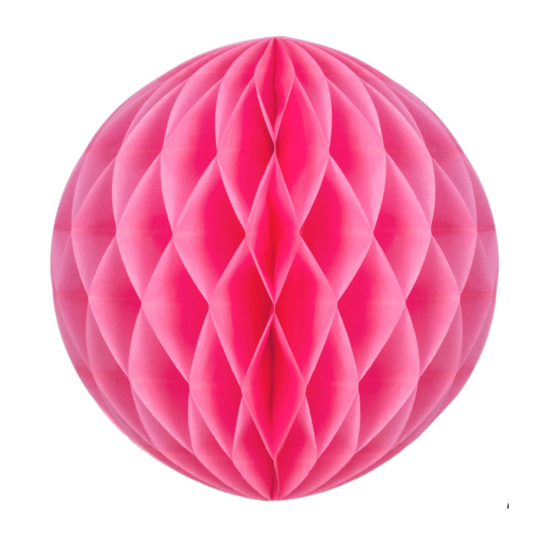 Boule alvéolée 30cm neon rose