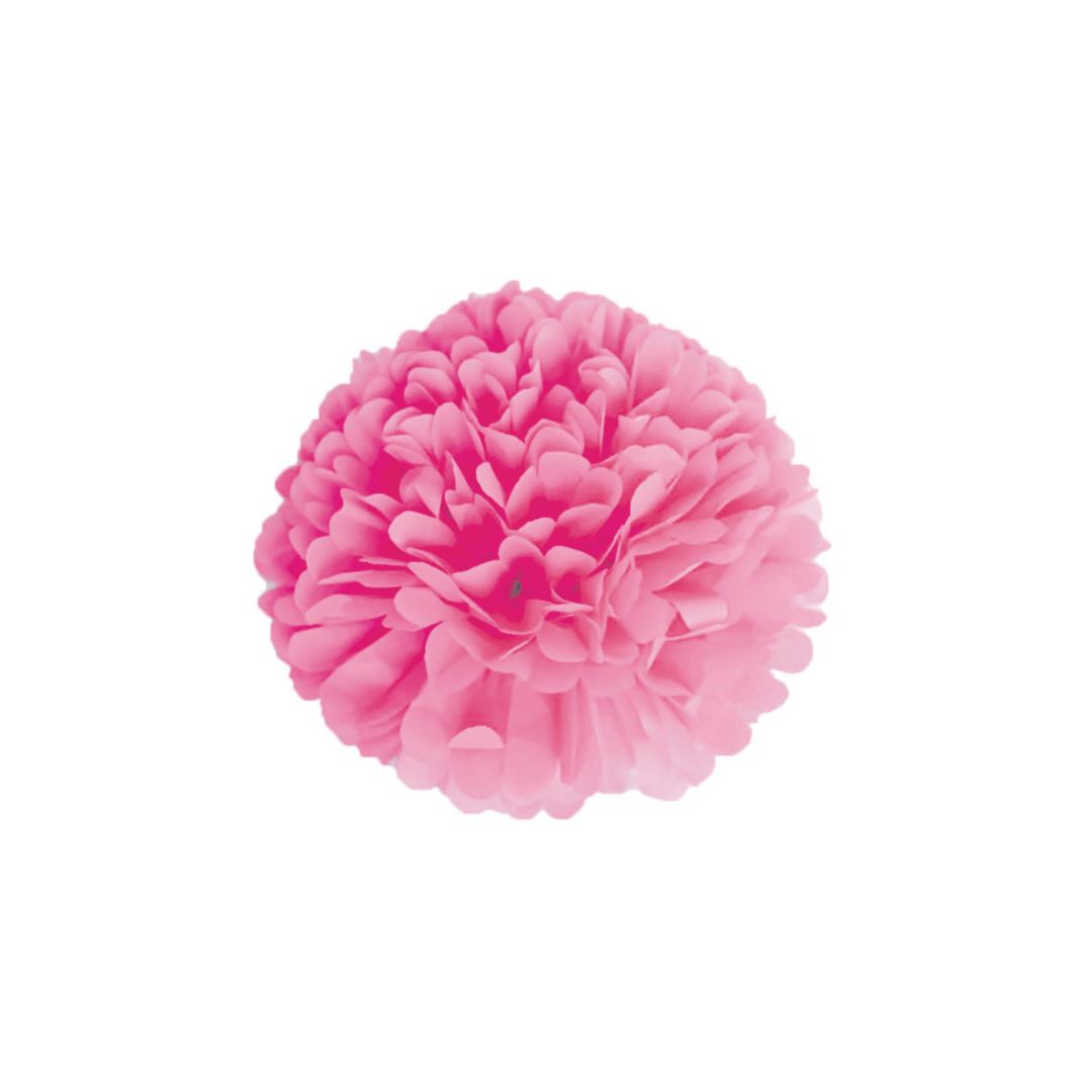 Pompon satin 15cm bubble gum