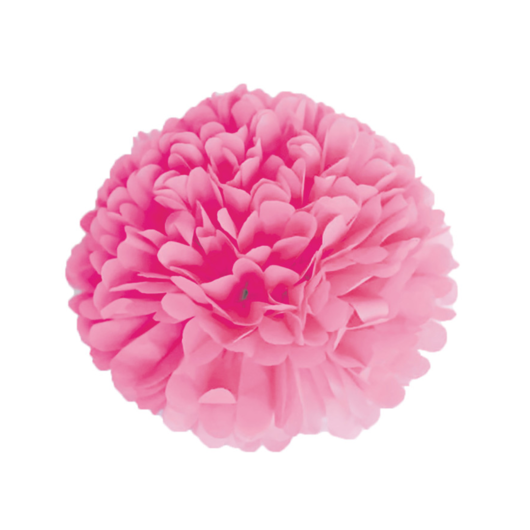 Pompon satin 40cm bubble gum