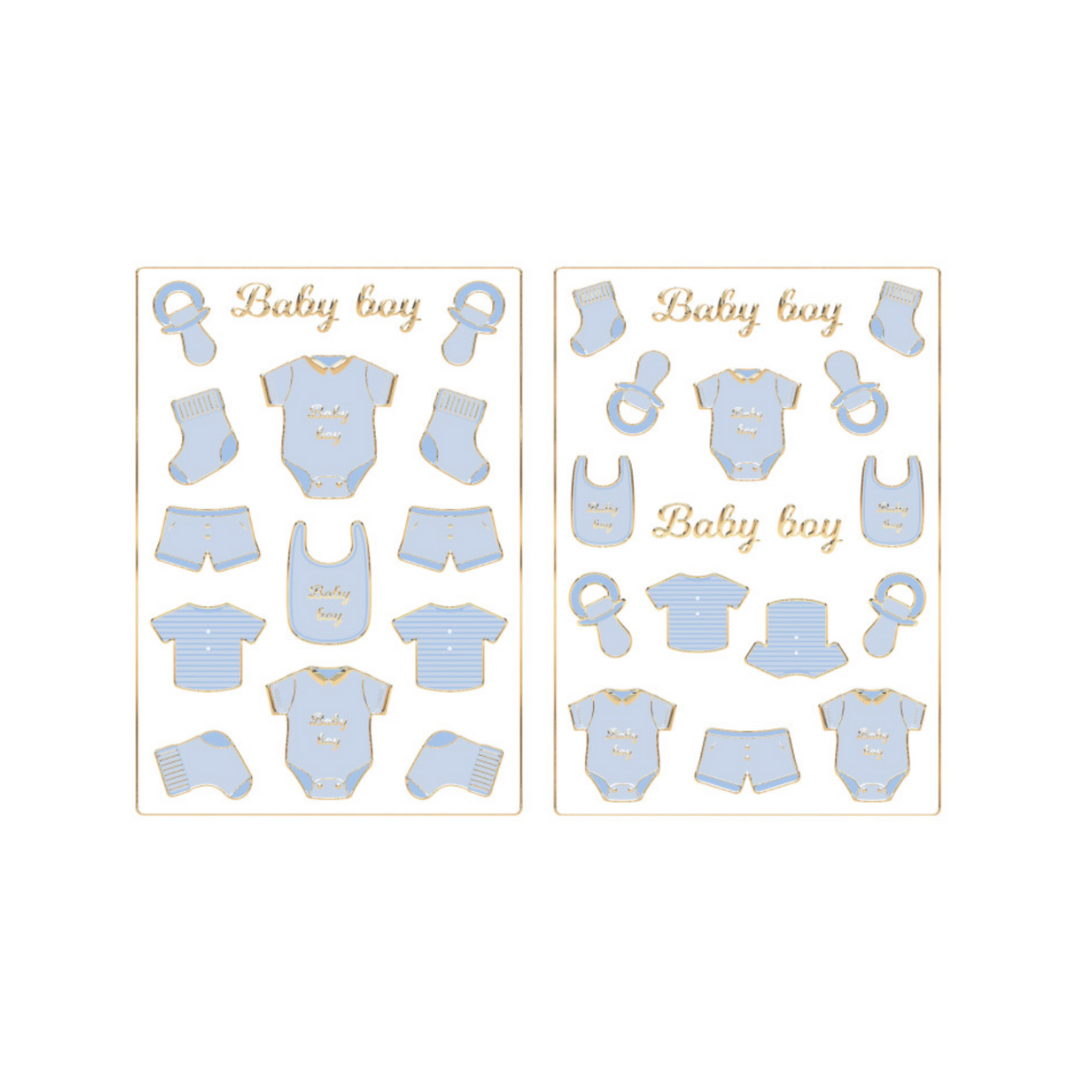 Set de 30 stickers baby boy