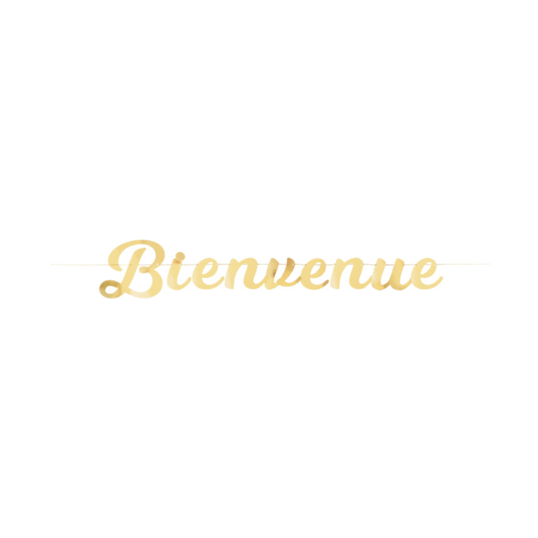 Guirlande lettres bienvenue or