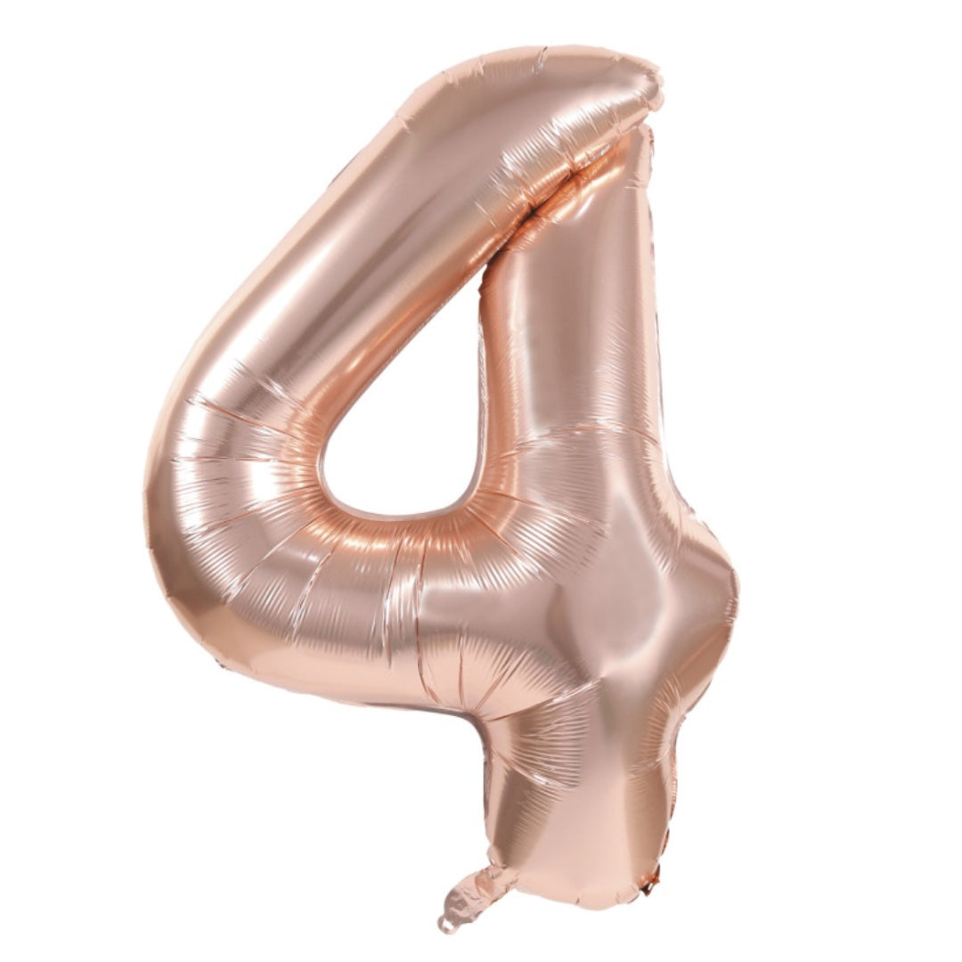 Ballon chiffre 4 rose gold - 86 cm