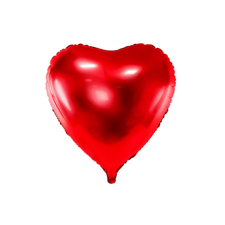 Ballon rouge en Mylar coeur - 61 cm