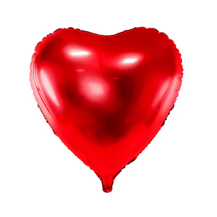 Ballon rouge en Mylar coeur - 72X73 cm