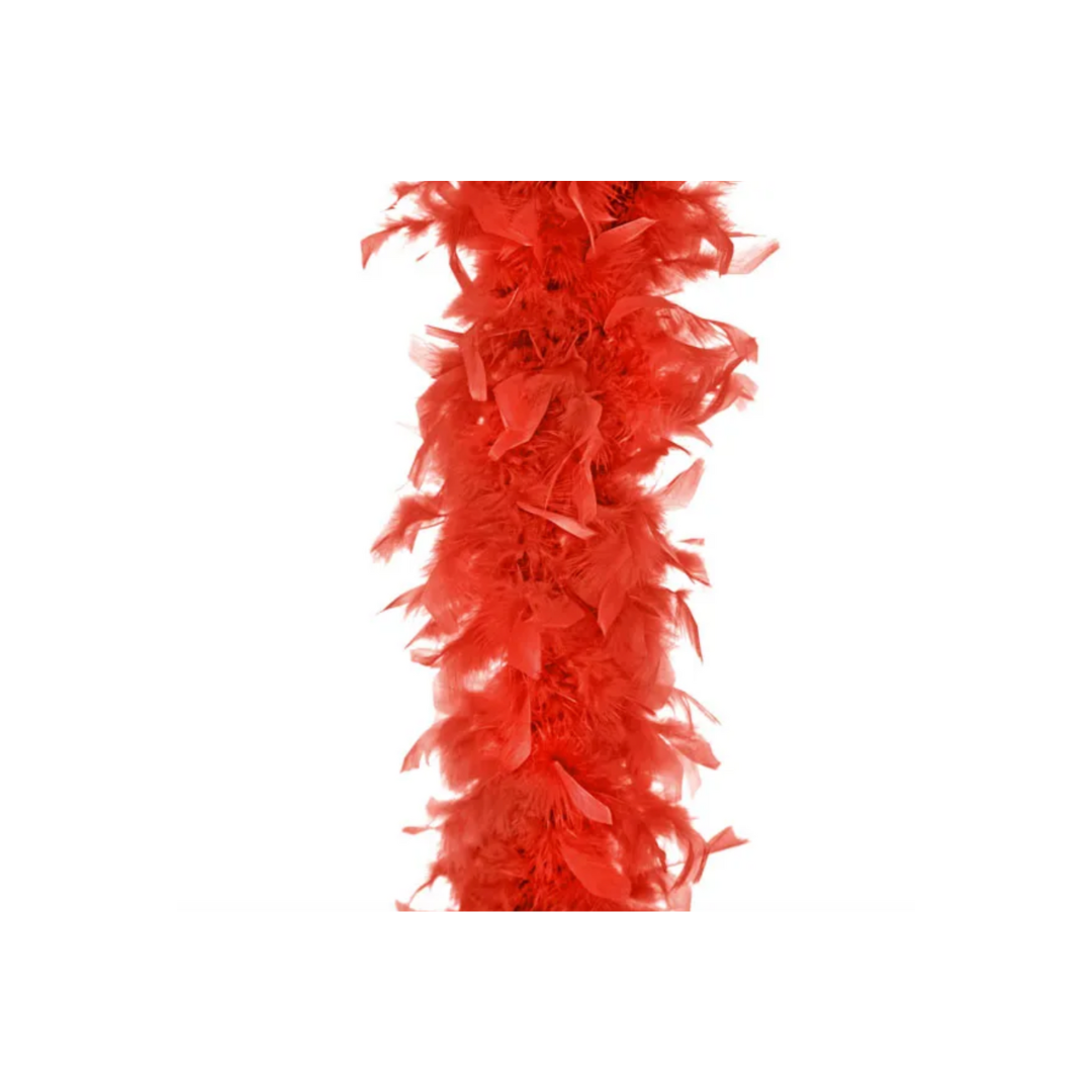 Boa plumes rouges - 180cm