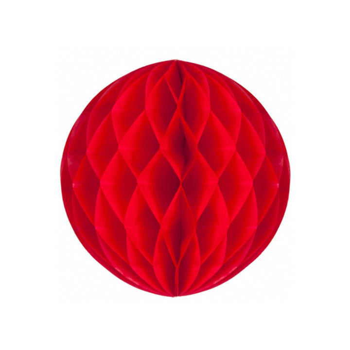 Boule alvéolée rouge 30 cm