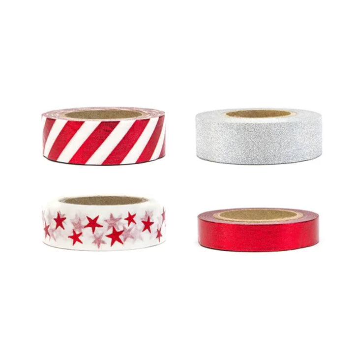 4 rubans décoratifs de Noël - Assortiment