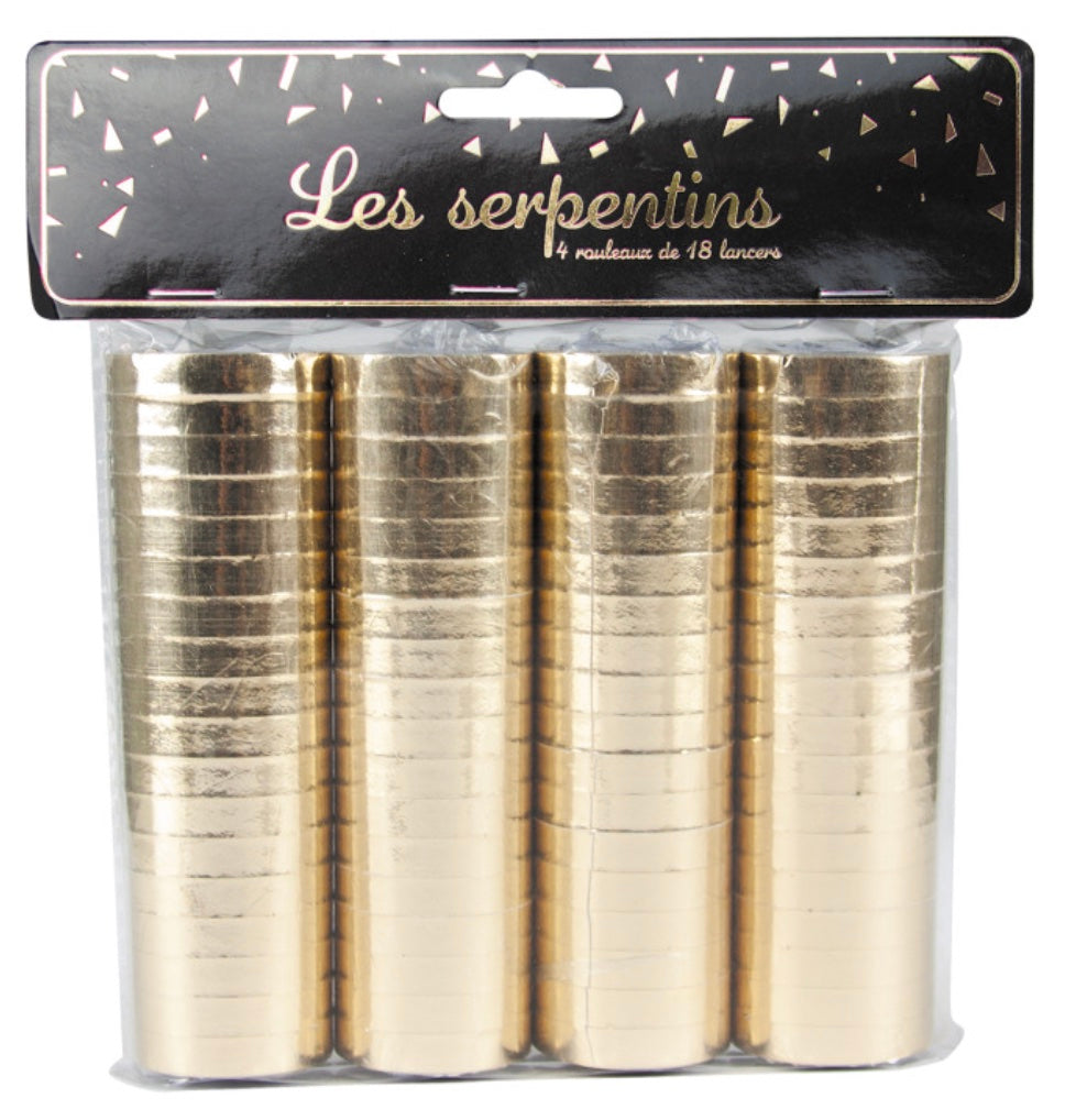 4 rouleaux de 18 serpentins OR