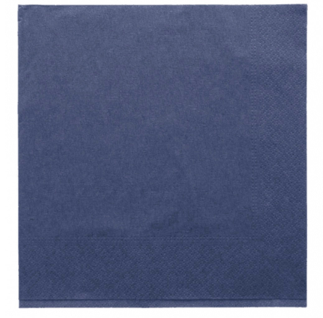 10 serviettes en papier - bleu marine